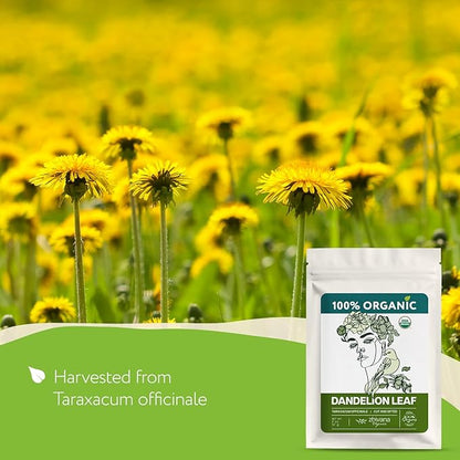 Super Value Pack 5 LB - Organic Dandelion Leaf – Loose Dried Leaves – Edible Grade for Tea, Tinctures & Herbal Use