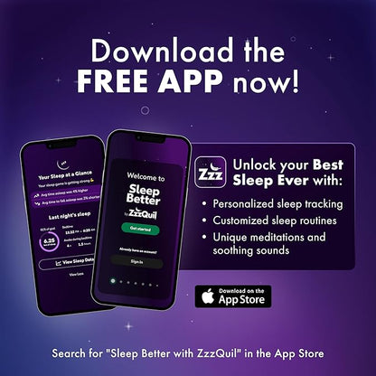 ZzzQuil LiquiCap Sleep Aid, Diphenhydramine 25mg HCl, Sleep Aids for Adults, Nighttime Sleep Aid, 72 LiquiCaps