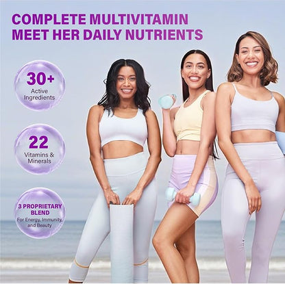 Methylated Multivitamin Gummy for Women - Womens Multivitamin Gummies with Vitamins A C D E, Methylated Folate, Biotin, B Complex, Iron, CoQ10, Inositol - Multi Vitamins for Women 60 Count