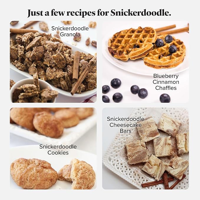 Keto Chow Snickerdoodle - Keto Meal Replacement Shake Powder - Nutritionally Complete - Low Carb - Delicious Easy Meal Substitute - Protein Rich You Choose The Fat - Single Meal Sample