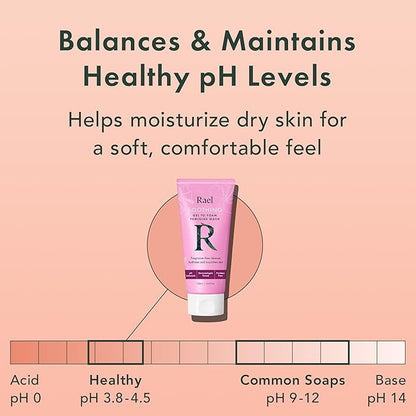 Rael Feminine Wash, Soothing Gel to Foam for Women, Intimate Care, Clean Ingredients (4.4 Fl Oz, Pack of 2)