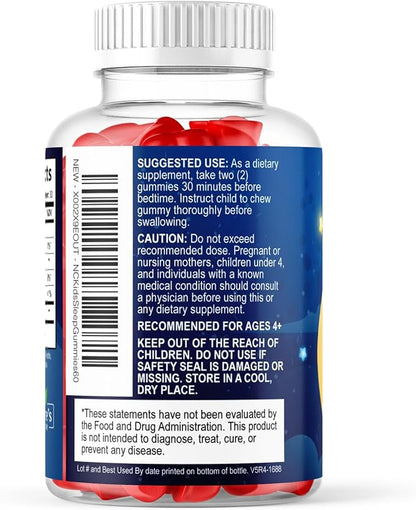 Nature's Choice Kids Sleep Gummies - 2mg Melatonin Per Serving - Children's Sleep Gummy, Non-Habit Forming, Works with Natural Sleep Cycle, Calm & Drug-Free, Tasty Natural Berry Flavor, 60 Gummies