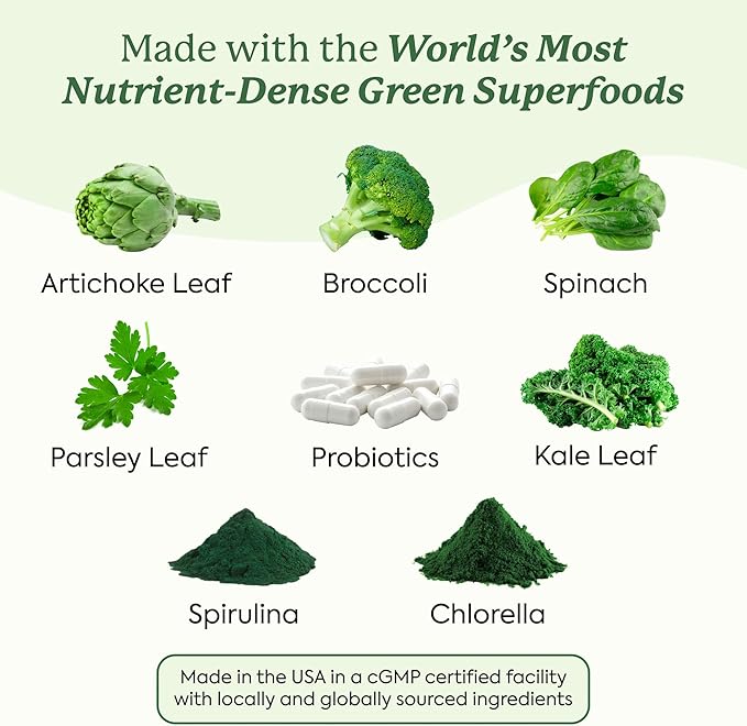 Plant People WonderGreens Veggie Gummies Super Greens with Probiotics Multivitamin Support Gummy for Wellbeing, Energy, Immune and Gut Health, Green Apple Flavor (60 Count)