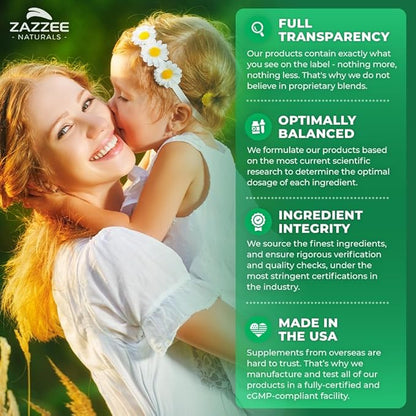 Zazzee Myo-Inositol Powder, 6 Month Supply, 183 Servings, 2000 mg per Serving, Free Scoop for Exact Dosage, 12.91 Ounces, Certified Kosher, 100% Pure, Fertility & Reproductive Support, Made in the USA