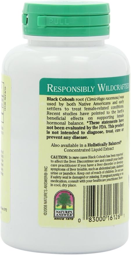 Nature's Answer Black Cohosh Root, 90-Count
