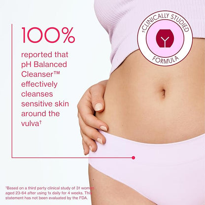 Love Wellness pH Balancing Cleanser | Feminine Vulva Wash for Intimate Health & Hygiene | Fragrance-Free, Non-Irritating & pH Matched | With Aloe Vera & Calendula for Sensitive Skin | 10 Fl Oz