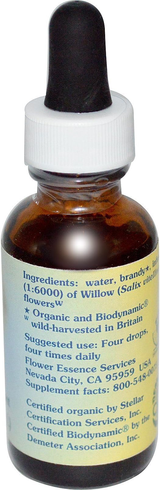 Flower Essence Services Dropper Herbal Supplements, Willow, 1 Ounce