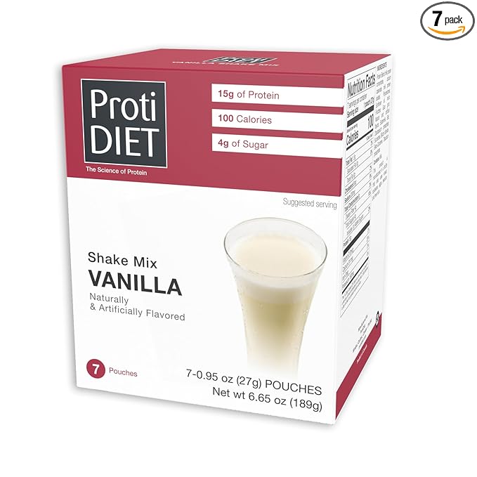ProtiDIET Vanilla Protein Shake - No Trans Fat 15g Protein Nutritional Shakes - Creamy High Protein Drink for Healthy Active Lifestyle and Delicious Nutrition