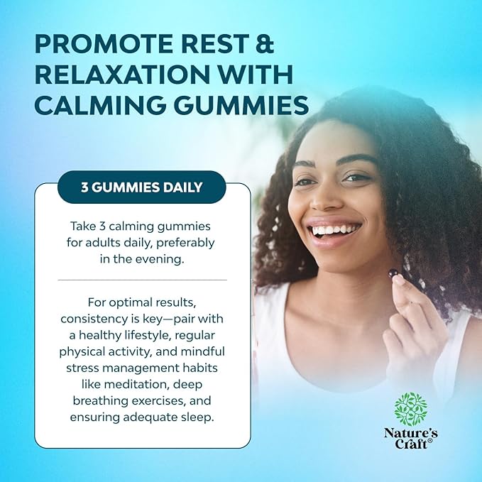 Calming Gummies for Adults with Ashwagandha and Magnesium - Relaxing Stress Gummies with L Theanine 5HTP and Lemon Balm Extract - Adaptogenic Chamomile Extract Vitamin B6 - 90 Count (Pack of 2)