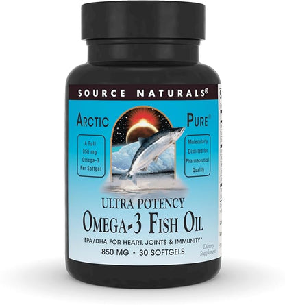 Source Naturals ArcticPure Ultra Potency 850 mg Omega-3 Fish Oil - 30 Softgels