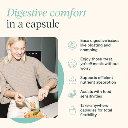 Ora Organic Multi-Enzyme Supplement - Vegan, Gluten Free Enzymes for Digestion with Probiotics for Gut Health, Bloating, Constipation and Gas Relief - 30 Easy to Swallow Capsules