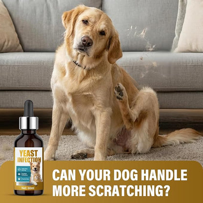 Yeast Infection Treatment for Dogs, Dog Anti Yeast Drops Treatment, Natural Dog Ear Yeast Infection Treatment Supports Immune System & Skin Microbiome