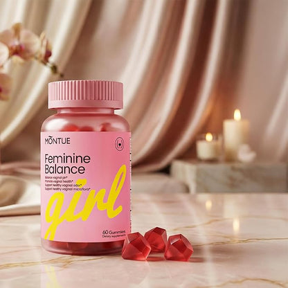 Premium Feminine Balance Gummies, for Women’s Wellness & pH Balance, Immune Support,Vegan, Hawaiian Pineapple, Non-GMO (30 Gummies)