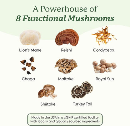 Plant People WonderDay Mushroom Gummies - Lion’s Mane, Cordyceps, Chaga Mushroom Supplement to Support Immune System De-Stress Boost Mood & Energy in Adults Natural, Vegan, Non-GMO (60 Count)