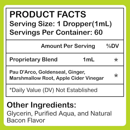 Yeast Infection Treatment for Dogs, 60ml Dog Ear Infection Treatment,Itchy Ear,Skin&Allergy Symptoms Relief-Reduces Inflammation&Relieves Irritation,Dog Supplement Drops with Multivitamins Probiotics