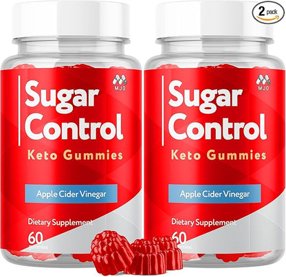 (2 Pack) SugarControl Keto Gummies, Official SugarControl Gummys with All Natural Ingredients, Advanced Apple Cider Vinegar Gummy for Health and Wellness, Max Strength Vitamin Supplement (120 Gummies)