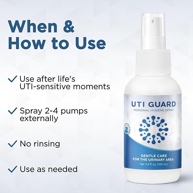UTI Guard - UTI Prevention Spray - External, No Rinse - Gentle & Discreet - 3.4 fl oz