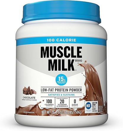 Muscle Milk ZERO, 100 Calorie Protein Powder, Chocolate, 15g Protein, 1.65 Pound, 25 Servings