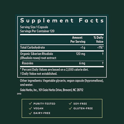 Gaia Herbs Black Cohosh - Menopause Support Supplement to Help Support Hormone Balance & Health for Women* - with Black Cohosh - 60 Vegan Liquid Phyto-Caps (60 Servings)