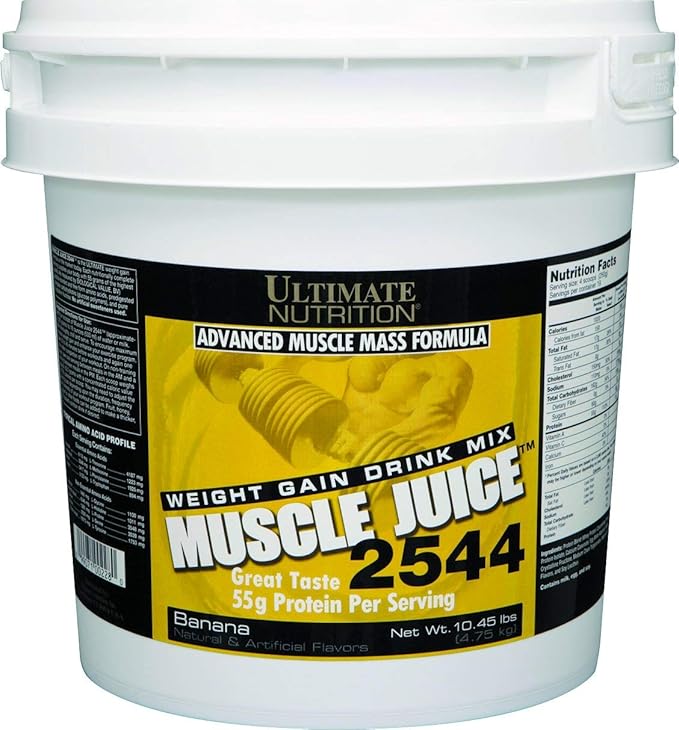 Ultimate Nutrition Muscle Juice, Weight Gain Drink Mix - Mass Gainer Workout Powder for Men & Women - Supplement for Lean Muscle Growth & Immune Support with 55g Protein - Banana, 13.2lb