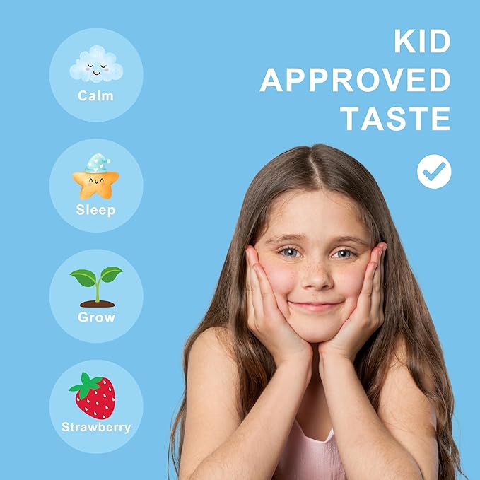 Kids Magnesium Gummies for Age 2+, 120 Count | Sugar Free Strawberry Flavor | Calm Magnesium Citrate Gummies for Sleep, Relaxation, Muscle, Bones, & Mood Support* | Non-GMO, Gluten Free