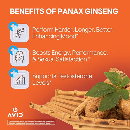 Playboy – Ginseng Gummies (60 Count - Peach Flavored) - Perform Harder, Longer, Better - Panax Ginseng Supplement Gummy for Men and Women - 100% Natural, Vegan Non GMO Ginseng Root 6:1 Extract