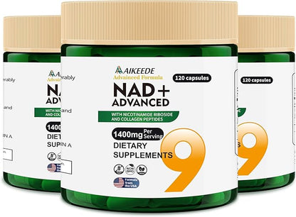 NAD Supplements,Liposomal NAD+ with Resveratrol,1400mg Per Serving,120 Capsules,Supplements for Anti-Aging,Skin Repair,Fatigue Relief,Immunity Enhancement and Antioxidant