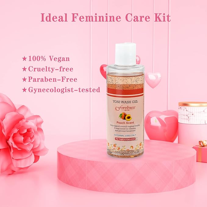 Feminine Wash for Women pH Balance, Peach Yoni Wash with Coconut Oil, Aloe Vera Extract, 6.7 fl.oz Intimate Wash