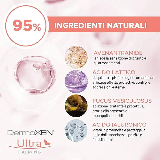 UltraCalming Natural Intimate Wash for Women | with Hyaluronic Acid for Vaginal Dryness Relief | Feminine Wash | Intimate Cleanser for Sensitive Skin | pH Balanced Vulva Care