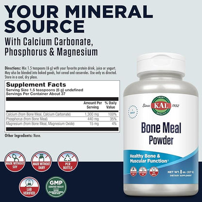 KAL Bone Meal Powder, 8 Ounce