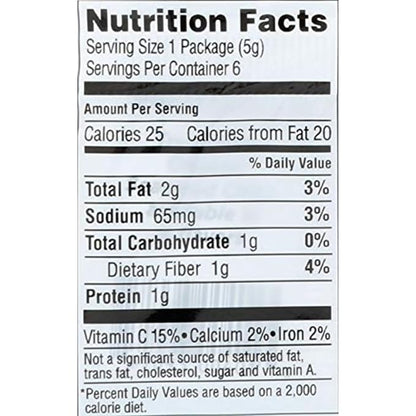 gimMe Seaweed, Sea Salt, 6 Count, Pack of 2 | Organic | Keto & Vegan | Gluten Free | Source of Iodine