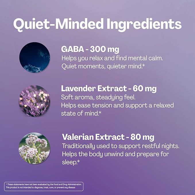 URVI® GABA Gummies 5-in1 – Sleep Aid with GABA, Valerian Root, Lavender, Vitamin B1 & B6 – Calm Gummies for Stress Relief and Sleeping – No Melatonin – Sugar Free – Herbal Lavender Flavor – 60 pcs