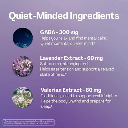 URVI® GABA Gummies 5-in1 – Sleep Aid with GABA, Valerian Root, Lavender, Vitamin B1 & B6 – Calm Gummies for Stress Relief and Sleeping – No Melatonin – Sugar Free – Herbal Lavender Flavor – 60 pcs
