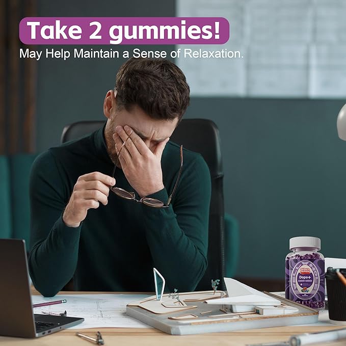 Well&Whole Dopamine Gummies - Mucuna Pruriens Supplements Gummies 500mg with L-Tyrosine 200mg & Ashwagandh, Mood & Focus Support, Berry Flavor, Non-GMO, Gluten-Free, 60cts (1)