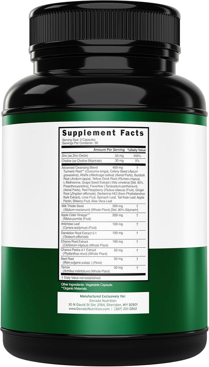 Liver Cleanse Detox & Repair (27 in 1 Formula - Milk Thistle, Dandelion Root, Turmeric, Artichoke Extract & More) - Detox Cleanse Supplement, Liver Support for Adults, Vegan - 60 Capsules (Pack of 2)