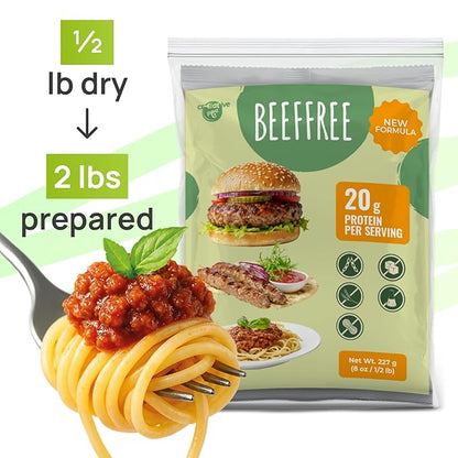 Creative Pea Plant-Based Beef Style Meat Mix | High Protein Shelf-Stable Vegan Protein | Pea Protein | Just Add Water & Oil | For Burgers, Tacos, Meatballs & Crumbles | Gluten-Free | 227g
