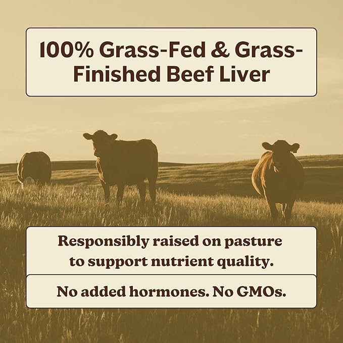 MK Supplements Grass Fed Beef Liver Supplement, Supports Energy Production, Detoxification, Digestion, Immunity and Full Body Wellness, Non-GMO, Freeze Dried, 30 Servings (3,000 mg Each)