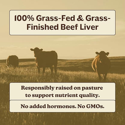 MK Supplements Grass Fed Beef Liver Supplement, Supports Energy Production, Detoxification, Digestion, Immunity and Full Body Wellness, Non-GMO, Freeze Dried, 30 Servings (3,000 mg Each)