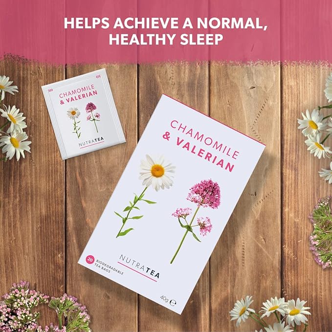 NutraTea - Chamomile & Valerian Bedtime Tea - 60 Tea Bags