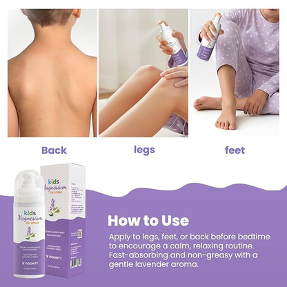 Kids Magnesium Sleep Spray with Lavender & Neroli – Calming Bedtime Mist for Legs, Feet & Body - Gentle Magnesium Oil Spray for Kids - Aromatherapy Pillow & Room Spray for Relaxation & Comfort