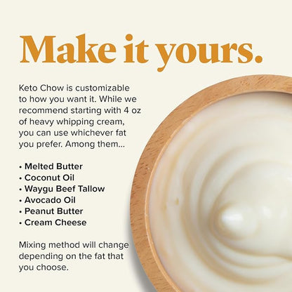 Keto Chow Pumpkin Spice Caramel | Keto Meal Replacement Shake | Nutritionally Complete | Low Carb | Delicious Easy Meal Substitute | You Choose The Fat | Single Meal Sample