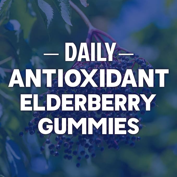 Elderberry Immune Support Gummies - 3X Strength Sambucus Elderberry Gummy with Vitamin C, D3 & Zinc - Nature’s Black Elderberry Extract - Immune Support Supplement for Adults & Kids - 120 Gummies