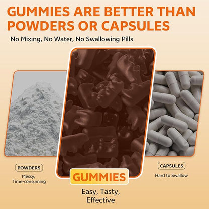 15-in-1 Cortisol Gummies, Cortisol Supplements with Magnesium Glycinate Ashwagandha Rhodiola Rose and L-theanine Complex for Relaxation, Zzz Support and Cortisol Levels, Orange Flavor, 60 Count
