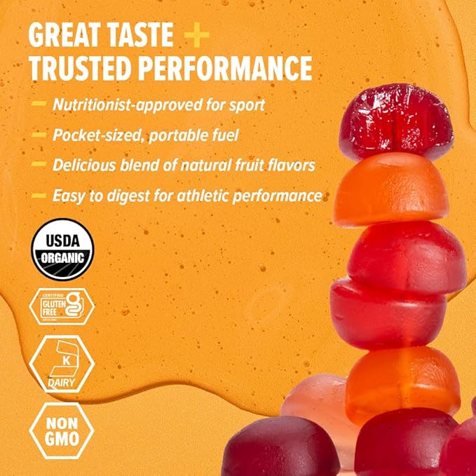 Honey Stinger Organic Energy Chew Variety Pack of 12, 4 Pack Each of Fruit Smoothie, Citrus Splash and Pink Lemonade, Gluten Free & Caffeine Free, Energy Chews for Exercise, Endurance and Performance