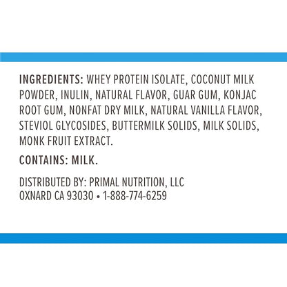 Primal Kitchen Primal Fuel Vanilla Coconut Whey Protein Drink Mix, Gluten and Soy Free, 1.85 Pounds