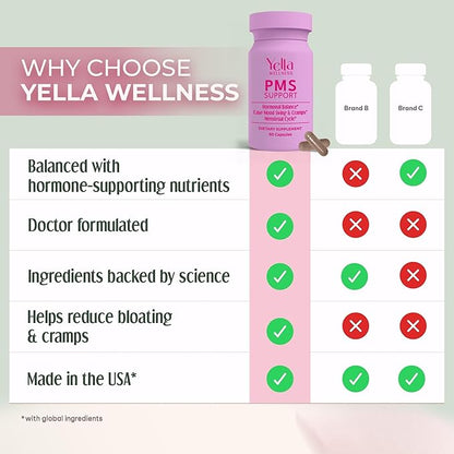 Hormone Balance for Women - PMS Support Supplement for Women w/Chaste Tree, Dong Quai and Ashwagandha- PMS and Menopause Relief for Bloating, Cramps and Mood Swings- (60ct)
