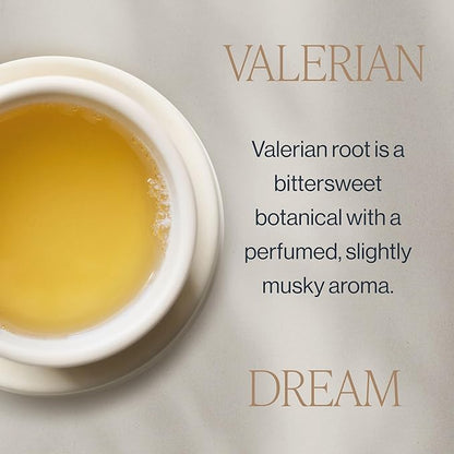 Rishi Tea Valerian Dream Herbal Tea - Organic Sachet Bags, Caffeine Free, Calming Botanical Blend with Valerian Root - 30 Count
