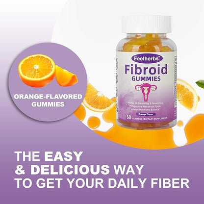 Fibroid Gummies for Shrinking Fibroids & Ovarian Cysts & PCOS, Hormone Balance Gummies Helps Women to Get Pregnant Fast, with Vitamin A, E and Minerals, 60 Count