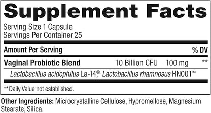 OLLY Happy Hoo-Ha Capsules, Probiotic for Women, Vaginal Health and pH Balance, 10 Billion CFU, Gluten Free - 25 Count (Pack of 2)