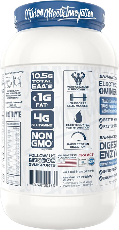 VMI Sports | ProtoLyte Whey Isolate Protein Powder | Low Calorie Whey for Weight Loss and Muscle Gain | Digestive Enzymes | Non-GMO (1.6 lb, Vanilla Peanut Butter)